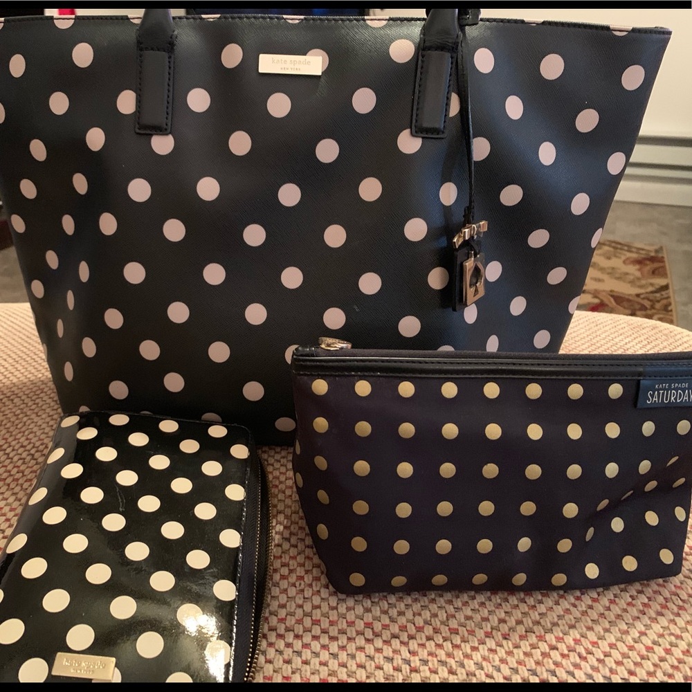 Kate Spade purse, agenda and cosmetic bag